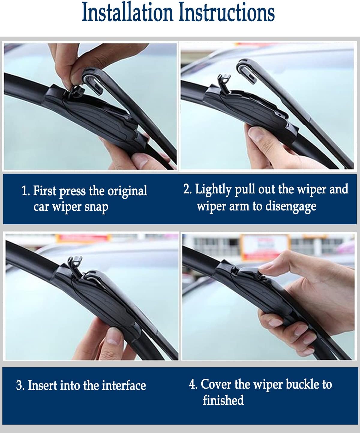 3Pcs Mazda 3 Windshield Wiper Blades for 2014 2015 2016 2017 2018 Mazda-3, Original Equipment Automotive Replacement Windshield Wiper Blades for My Car - 24"/18"/12A" (Pack of 3) J- HOOK
