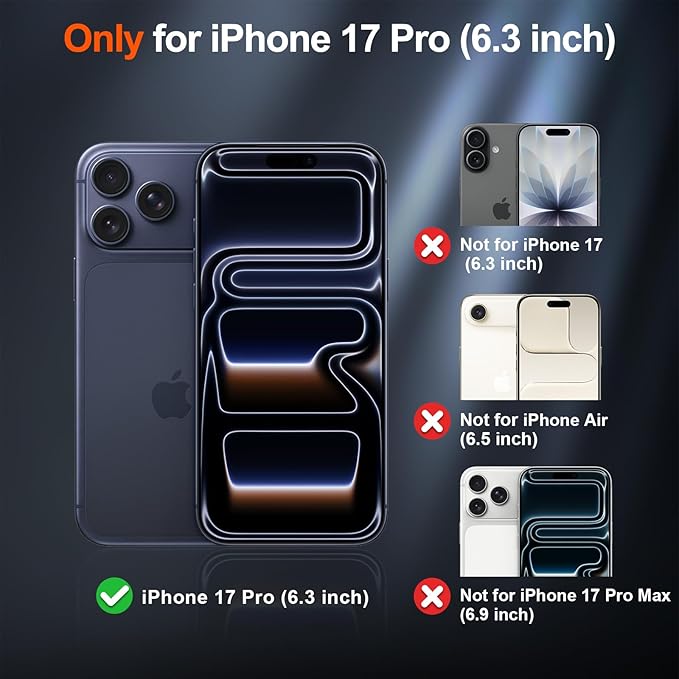 SUPFINE Magnetic for iPhone 17 Pro Case (Compatible with MagSafe)(Military Grade Drop Protection) Translucent Matte Shockproof with Anti-Fingerprint Phone Cover,Deep Blue