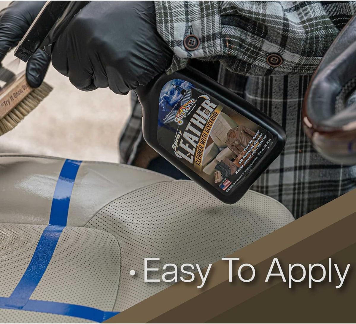 Spray Leather Cleaner with Glycerine Spray, pH Balanced, Safely Cleans and Restores, 17 fl oz
