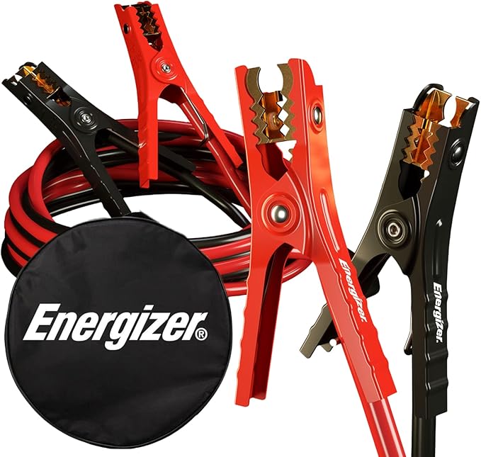 Energizer Jumper Cables for Car Battery, Heavy Duty Automotive Booster Cables for Jump Starting Dead or Weak Batteries with Carrying Bag Included (20-Feet (4-Gauge)