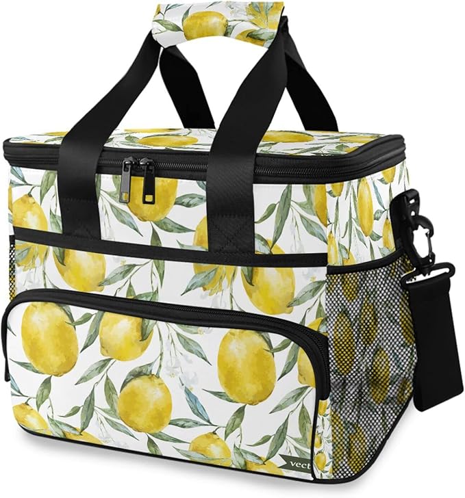 Cooler Bag Insulated Picnic Bag Large Lunch Box Reusable Tote Bag Soft Sided Portable Beach Cooler Grocery Camping