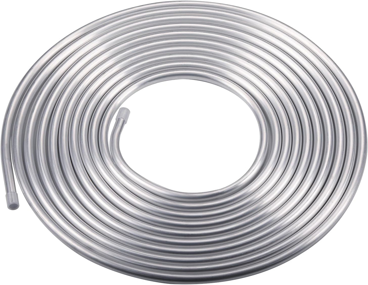 3/8" OD Aluminum Hard Fuel Line Hardline Tube Tubing Coil 16 Feet Roll