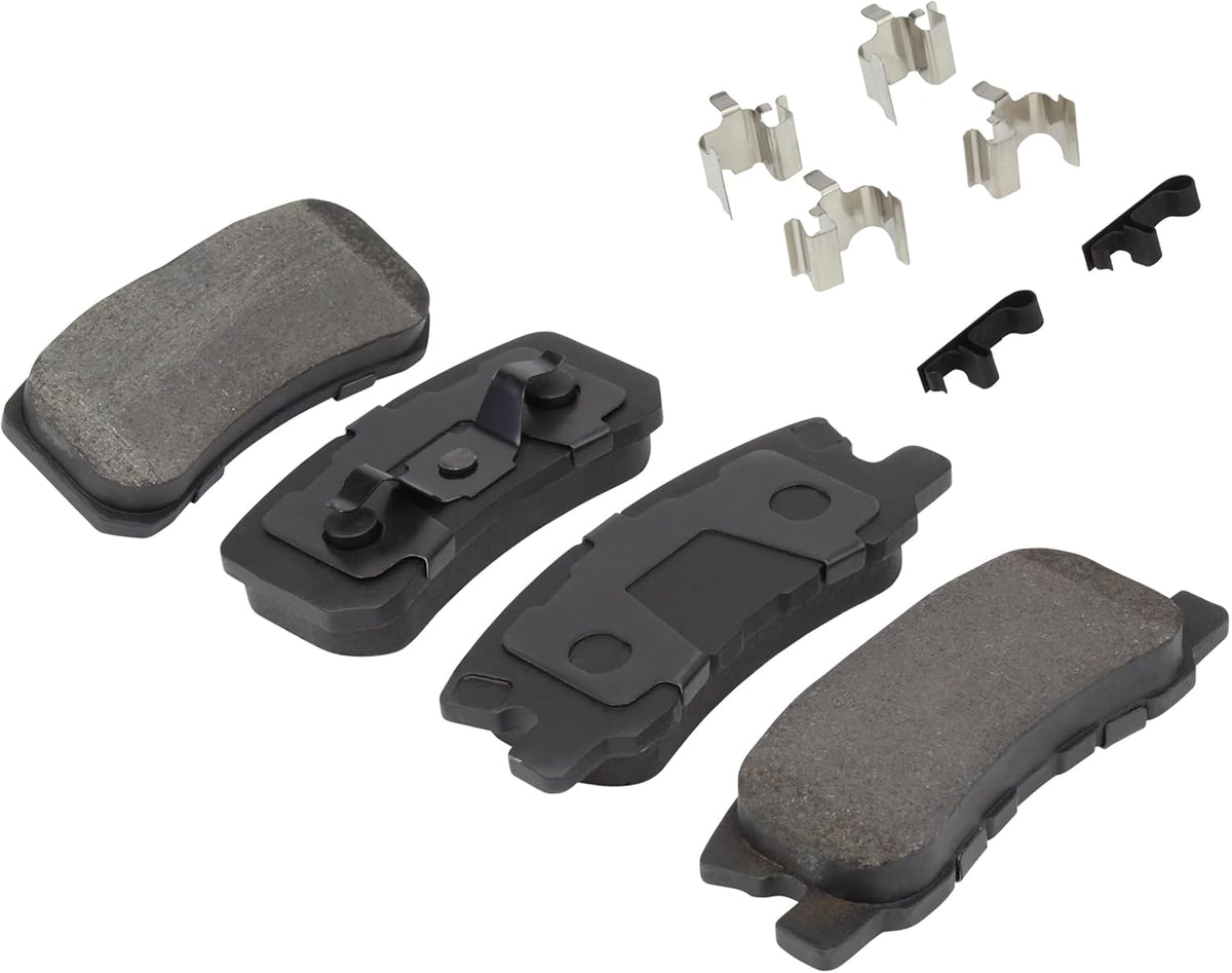 Premium Semi-Metallic Rear Brake Pads (1001-0868M) Compatible with 2001-2017 Chrysler/Dodge/Jeep/Mitsubishi (200/Avenger/Caliber/Cirrus/Endeavor/Grandis/Lancer/Montero/Outlander & More)