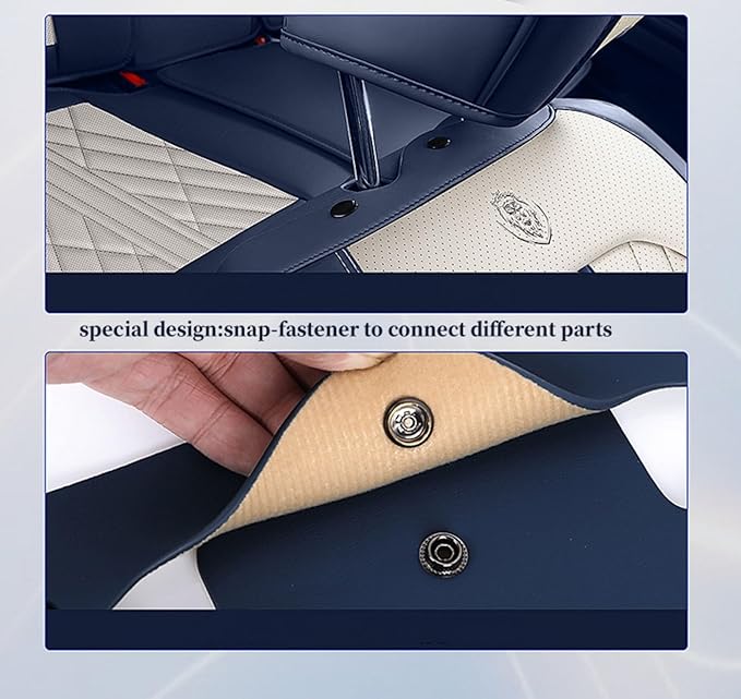 Premium Nappa Leatherette Car Seat Cover Set Custom Fit for Honda CR-V CRV 2000-2023 2024 2025 2026 Water-Proof Breathable Faux Leather Seat Cushion Protectors (Full Set 5 Seats,Black)