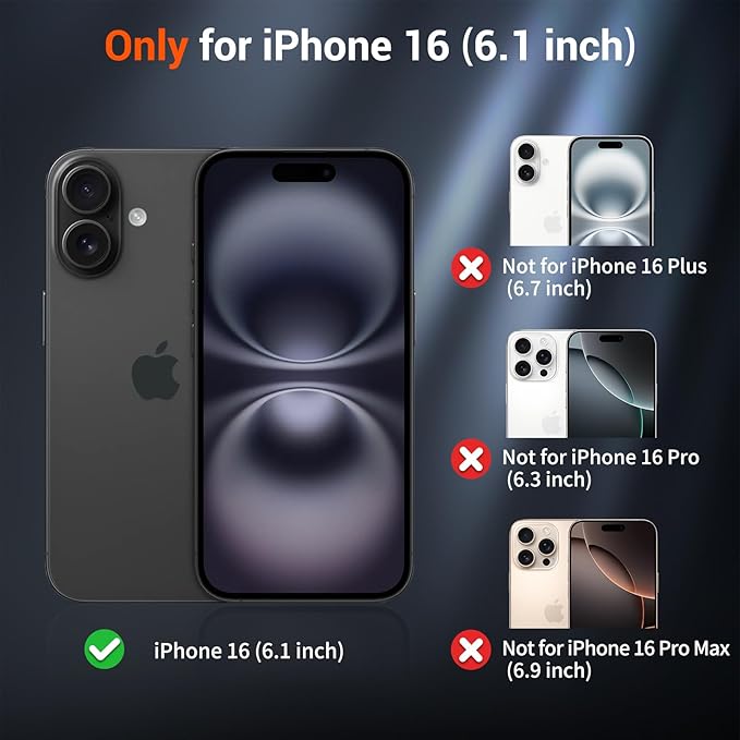 SUPFINE Magnetic for iPhone 16 Case with Screen Protector (Compatible with MagSafe) (Military Grade Drop Protection) Translucent Matte Shockproof with Anti-Fingerprint Phone Cover,Antique White