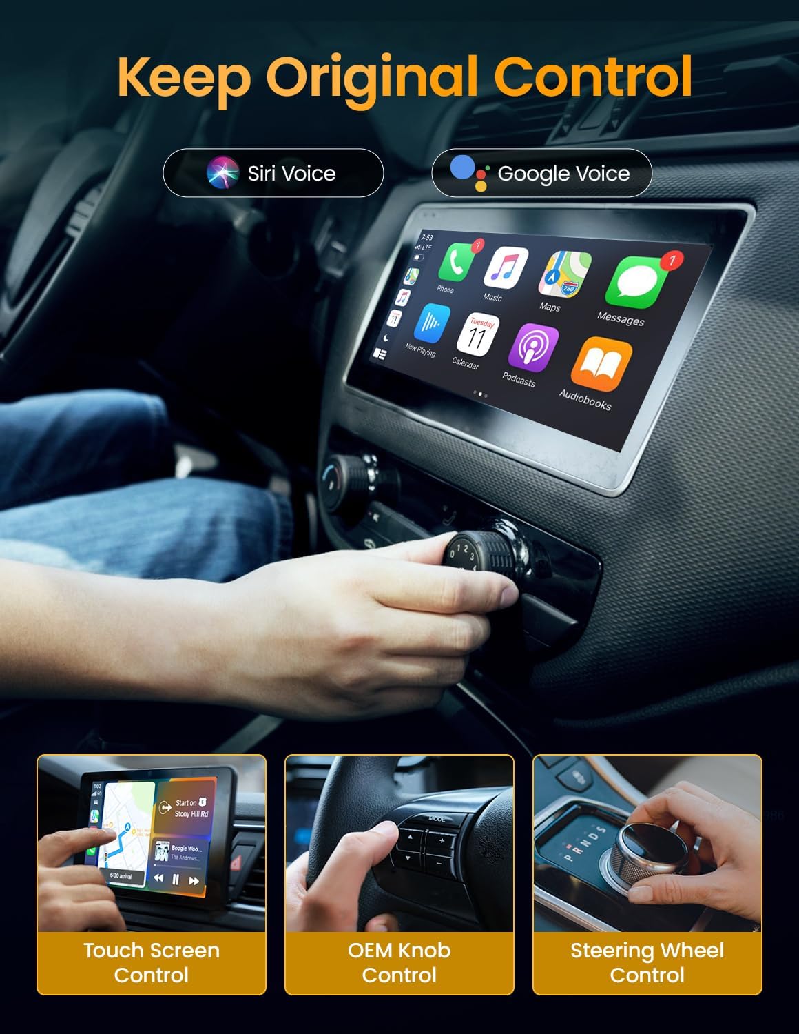 Pop'sDone Wireless CarPlay Adapter, Convert Wired to Wireless CarPlay 0 Delay, Plug & Play, WiFi 6 & Bluetooth 5.0, Compatible with iPhone/iOS 10+ & Android 11+, Supports OTA Updates