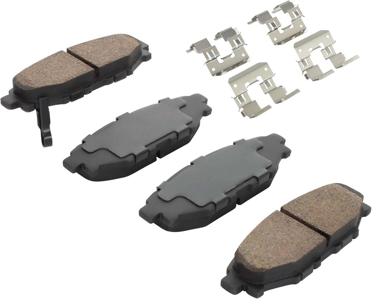 Premium Semi-Metallic Rear Brake Pads (1001-1114M) Compatible with 2005-2023 Subaru (BRZ/Crosstrek/Forester/Impreza/Legacy/Outback/WRX/XV/XV Crosstrek)