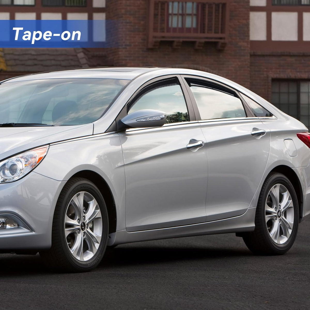 Window Visors Rain Guards for 2011 2012 2013 2014 Hyundai Sonata, Out-Channel Window Vent Wind Deflectors Visors Shades for 2011-2016 Hyundai Sonata Hybrid