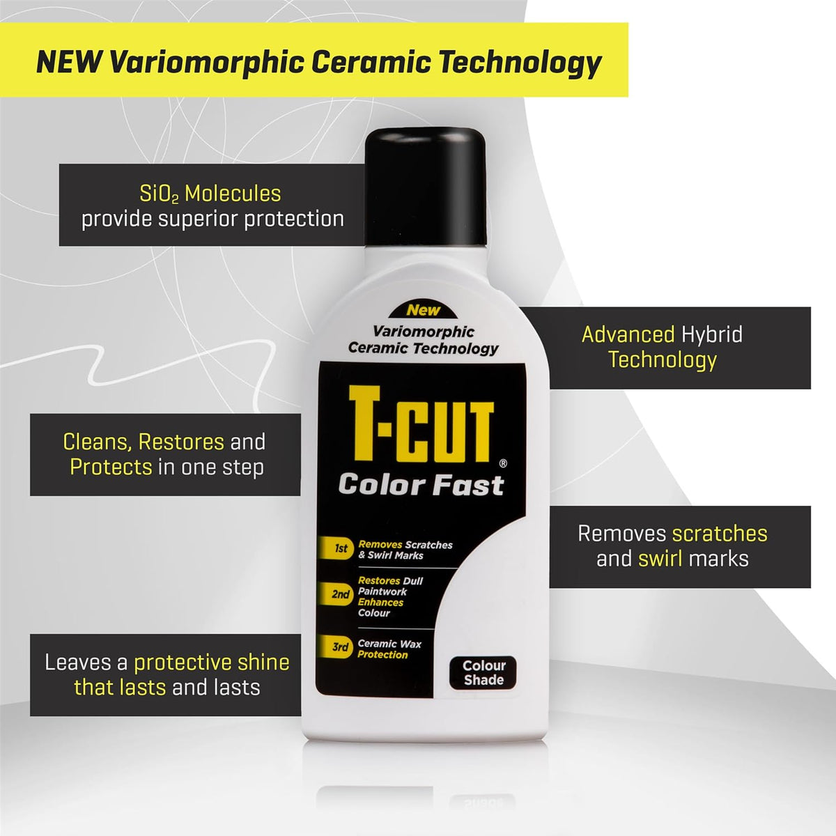 T-Cut White Scratch Remover Color Fast Paintwork Restorer Car Polish, 13 Colors Available, 17 Fl Oz