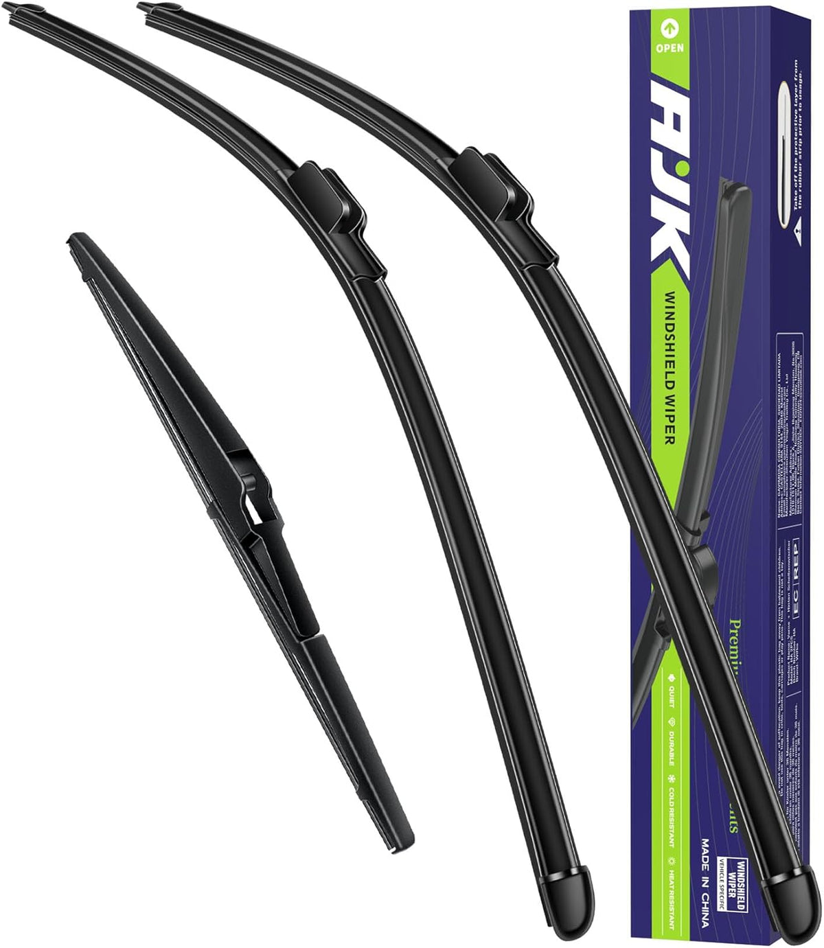 AJK Wiper Blades for Mazda CX-70 2025, 2 Piece All Weather OEM Quality Automotive Replacement Windshield Wiper Blades for My Car