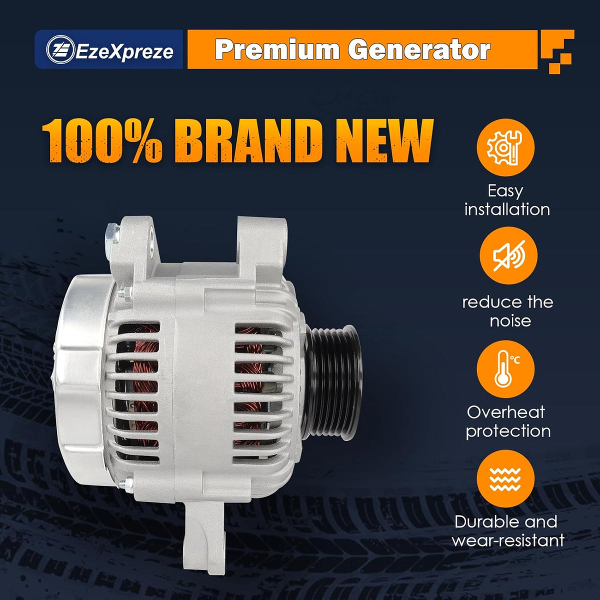 Ezexpreze Alternator Replacement 13806 New for 98-03 Toyota Sienna 3.0 V6, 1998 2000 2001 2002 2003 98 99 00 01 02 03 270600A030 AND0181 40052051 27060-0A040 27060-0A040-84 27060-20090 27060-20090-84