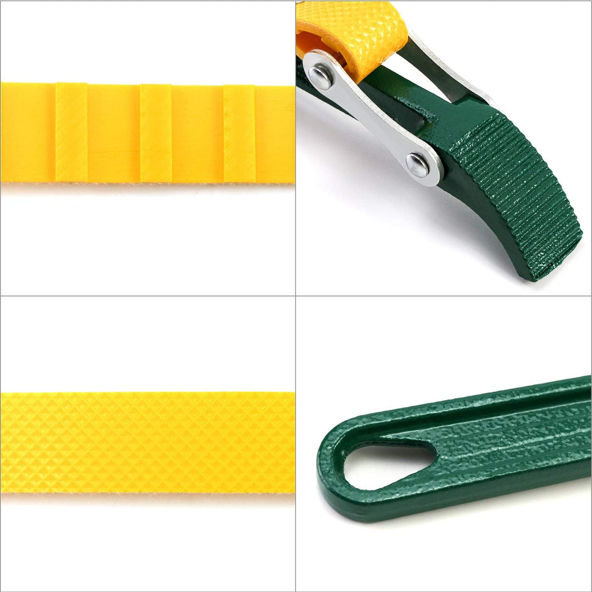 QWORK 9" Belt Strap Wrench, Multi-Purpose Adjustable Strap Oil Filter Strap Opener Wrench with 19 11/16" Capacity Adjustable Strap