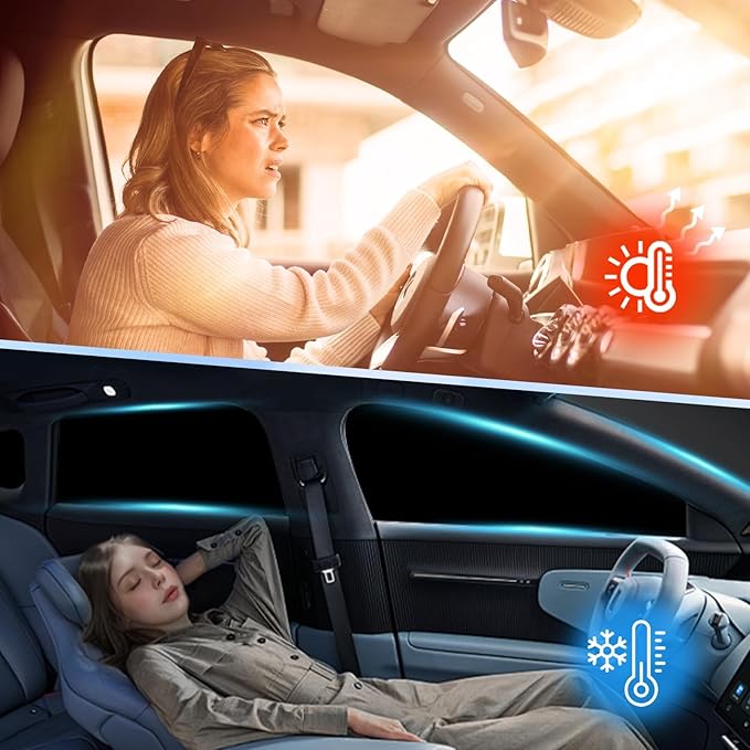 Car Window Shades Intended for Lexus ES 2018-2025, Privacy Window Covers 6PCS for Side, Rear & Windshield, Car Shield Sunshade for Privacy Protection, Heat Blocking, Camping and Parking