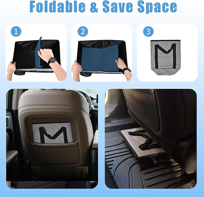 Smof Car Organizer- Car Seat Organizer for Front Seat Back Seat Between Seats, Foldable Car Storage Organizer for Kids Adults with Multi-Pockets-Car Organizers Backseat with Detachable Divider-Gray