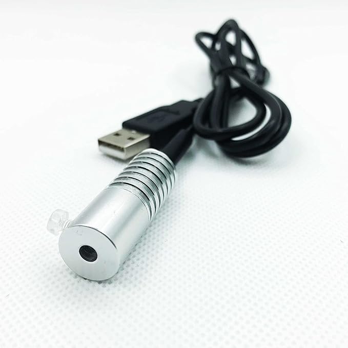 Side Glow Fiber Optic USB Light Source - Fiber LED Illuminator (Yellow, 4mm)