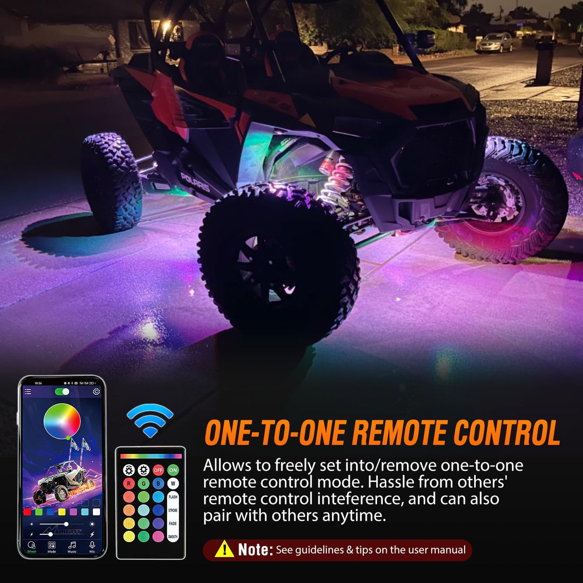 Nilight RGB LED Rock Lights Kit 10 Pods Underglow Multicolor Neon Pod with Remote & Bluetooth App Control DIY Flashing Music Mode Wheel Well Light for Truck ATV UTV RZR SUV