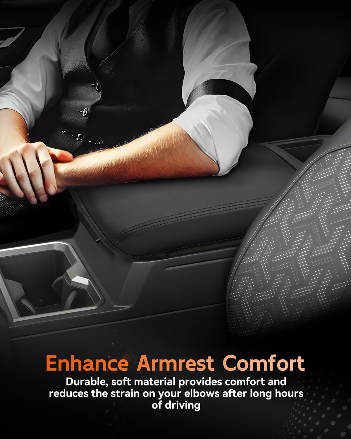 CDEFG for 2024 2025 Toyota Tacoma Center Console Cover Armrest Box Cover for Tacoma (SR, SR5, TRD PreRunner, TRD Sport, TRD Off-Road, Limited) Accessories Console Arm Rest Protector