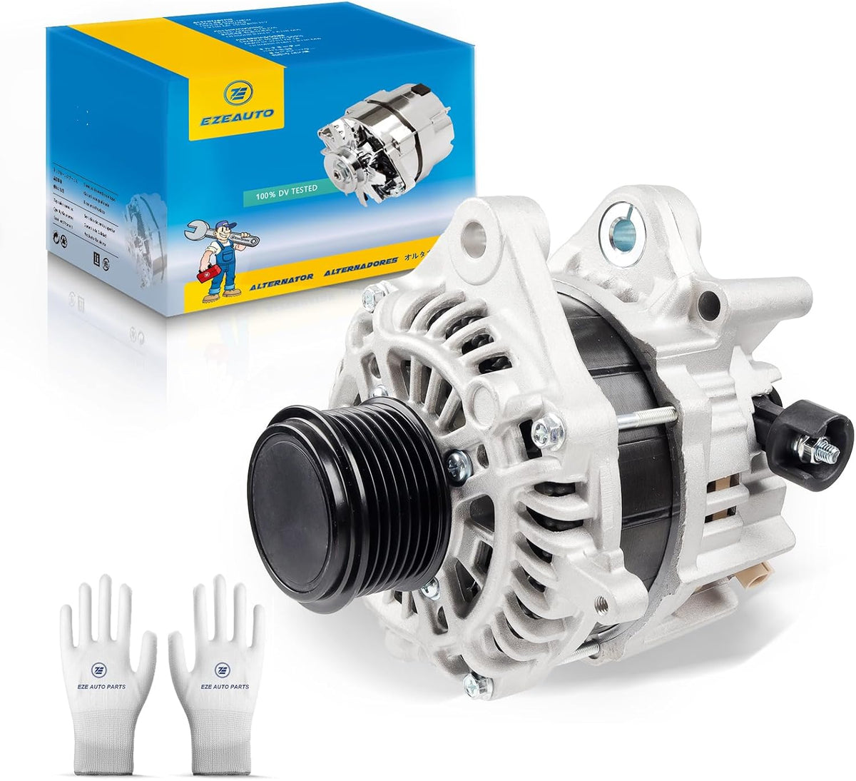 EZEXPREZE Alternator for Honda Accord 2.4L 2013 2014 2015 2016 2017 Automatic CVT Transmission, 31100-5A2-A02, 31100-5A2-A02RM, AHGA88, 14489, 11999, A5TL0581ZC