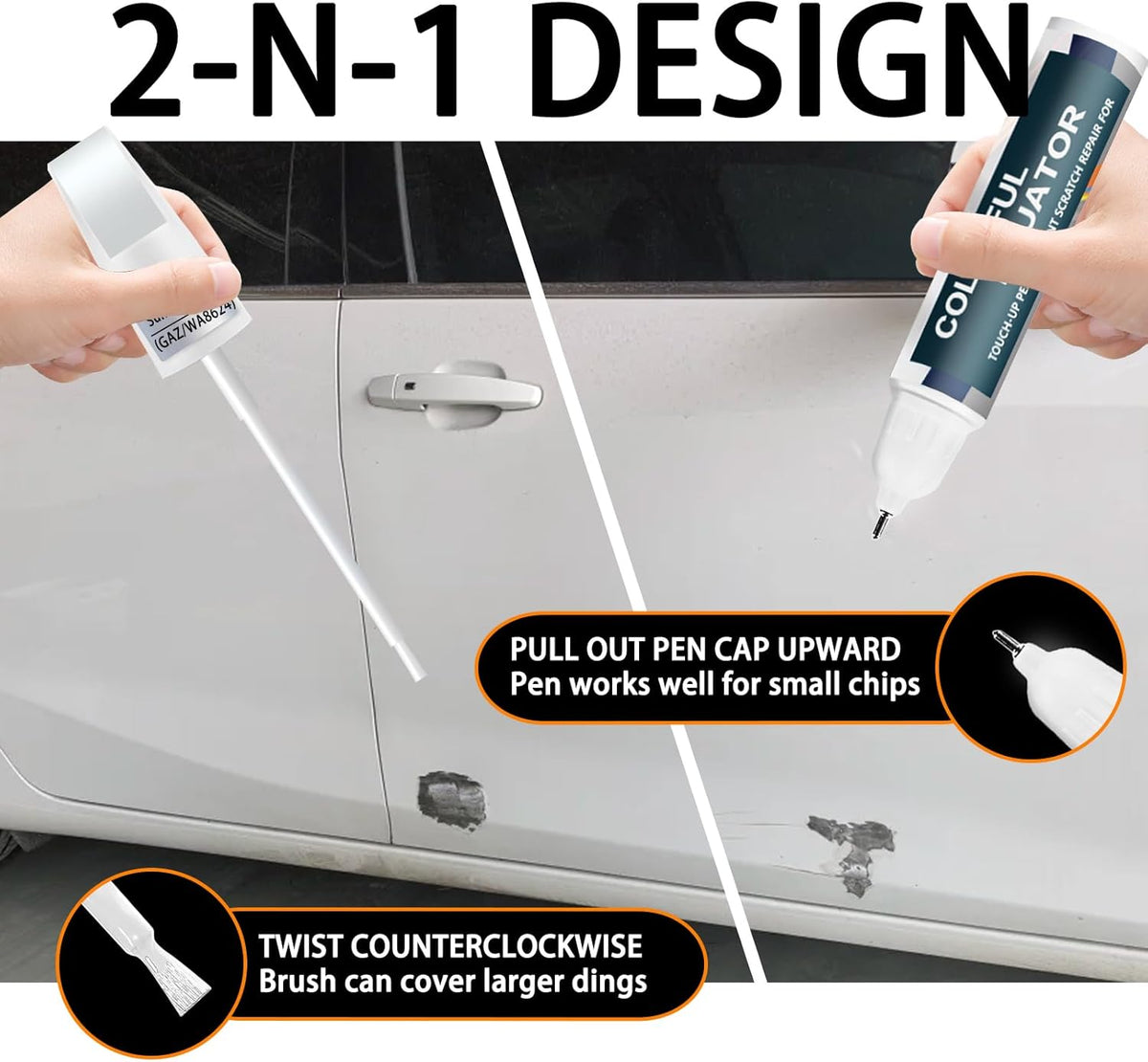 Lakeshore Blue Metallic(GXP/WA136H) Touch Up Paint Compatible with Chevrolet, Car Paint Pen Scratch Repair Two-In-One Touch Up Paint, Premium Car Scratch Remover for Deep Scratches
