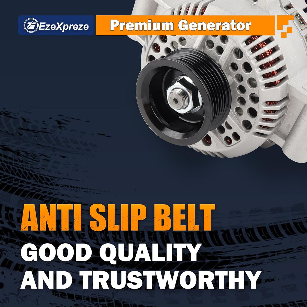 Ezexpreze 7750N New Alternator Compatible With Ford Escort, Ranger, Mazda Pickup 2.3L 2.3 3.0L 3.0 4.0L 5.0 5.0L 5.8 5.8L 1992-1997 92 93 94 95 96 97 F07F-10300-AA F07U-10300-AA F07U-10300-AB AFD0012