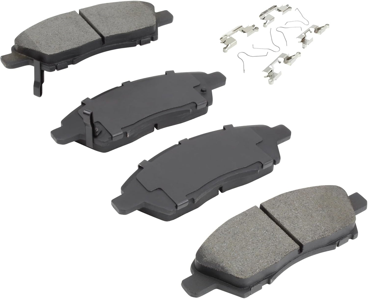 Premium Semi-Metallic Front Brake Pads (1001-1592M) Compatible with Nissan March 2023-2017, Note 2015-2014, V-Drive 2022-2020, Versa 2019-2012, Versa Note 2019-2014