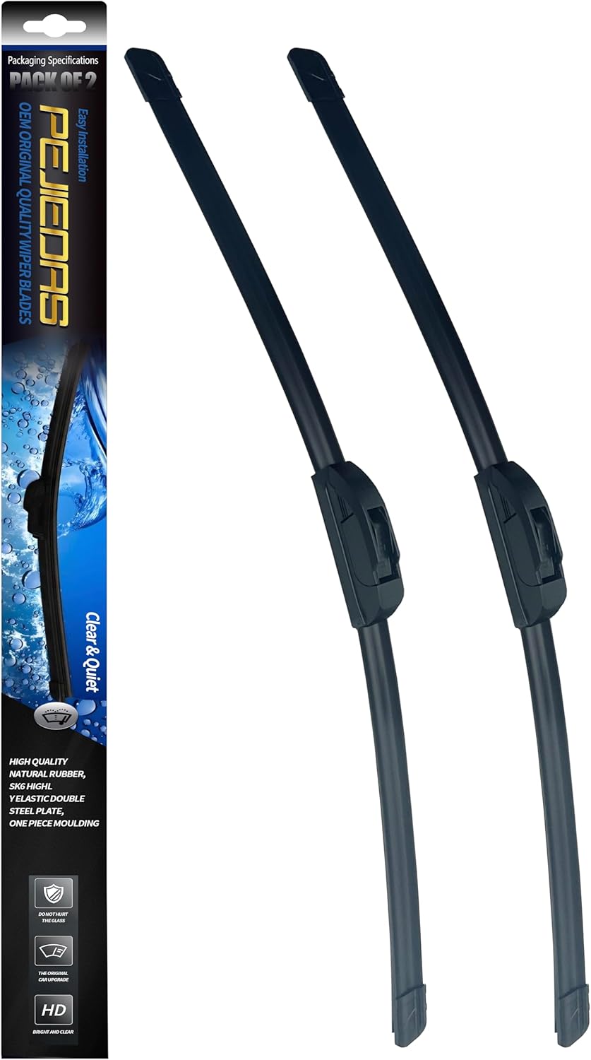 OEM Quality Front Wiper Blades, Replacement for 2018-2021 Toyota Camry,2008-2019 Toyota Highlander,2007-2014 Ford Edge, OE Original Style (26 Inch + 20 Inch Front Wiper Blades)