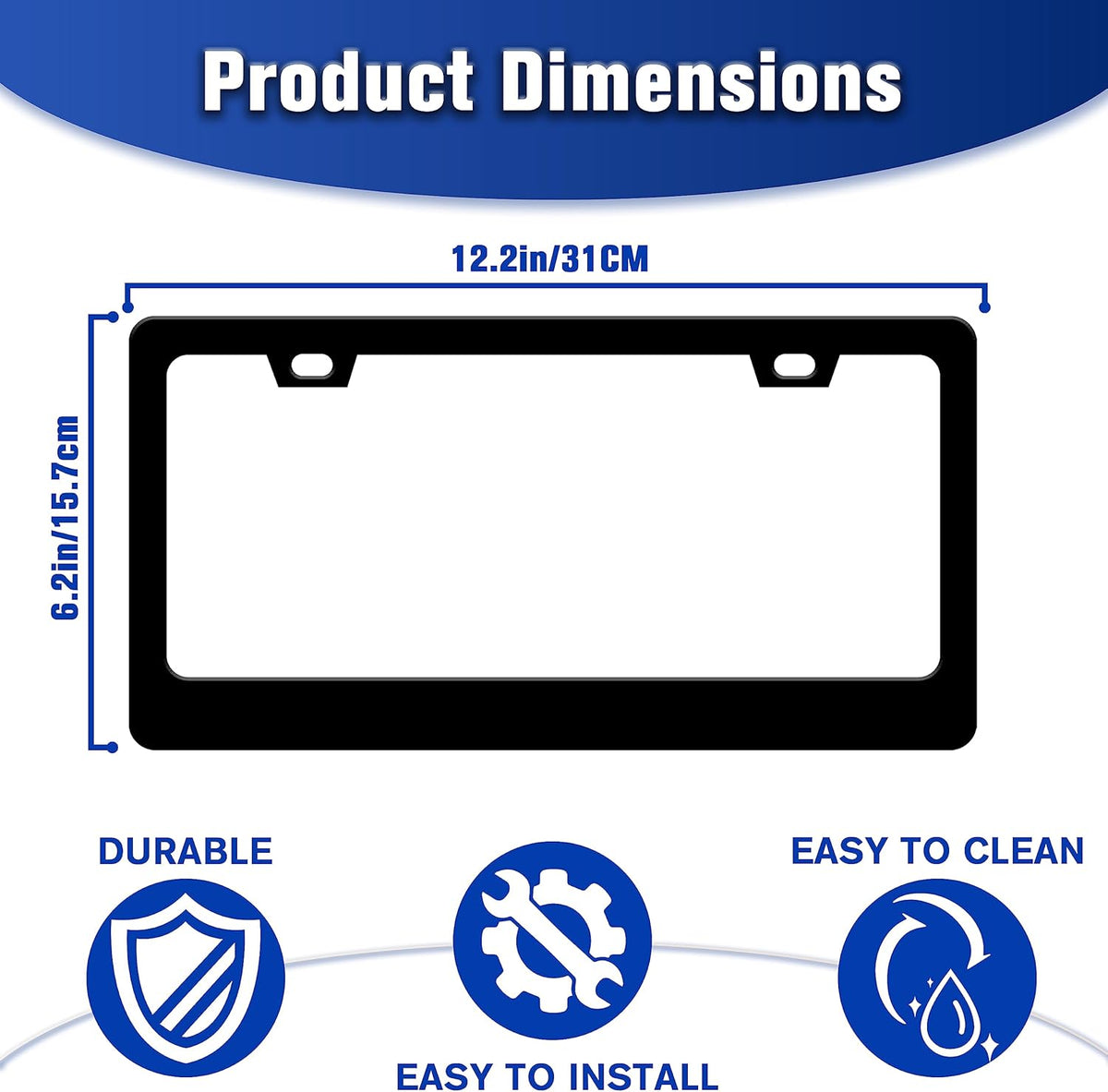 Peace and Love License Plate Frame Peace Symbol License Plate Holders Funny Stainless Steel Auto Accessory Bracket 2 Hole with Screws Universal Us Car License Plate Frames 6x12 Inch for Women Men