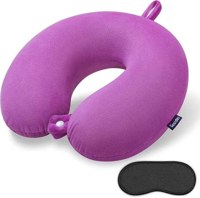 Travel Pillow Comfortable Neck Pillow U Shape Memory Foam Support Neck and Head Portable Travel Neck Pillow Suitable for Airplane, Trains, Self-Driving Cars