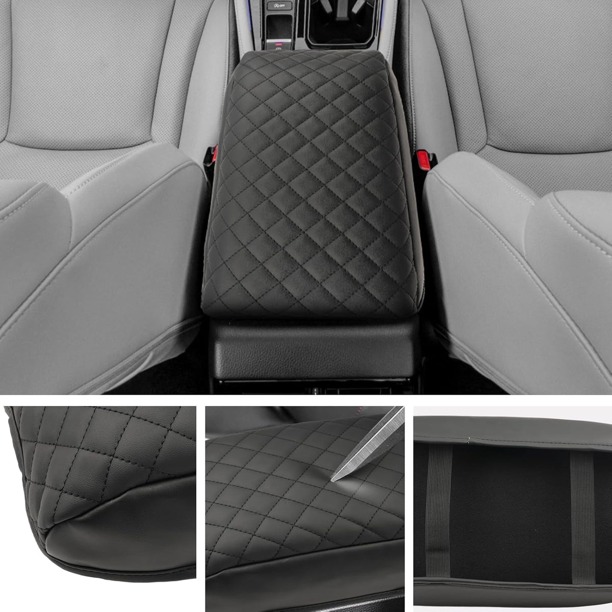 SXCY Fit for 2023 2024 Honda Accord LX EX Armrest Pad, Armrest Cover for 2023 2024 Accord Console Protection, Armrest Cushion for 2023 2024 Accord Console Protection Accessories (Armrest pad)