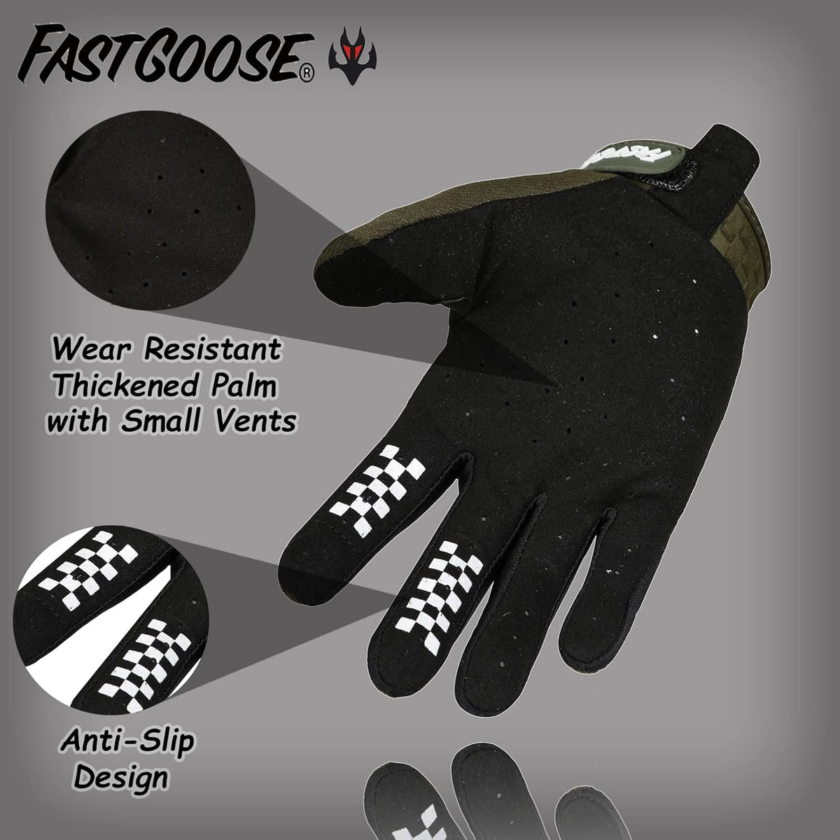 Dirt Bike Motorcycle Gloves - Motocross, Motorbike & ATV Off Road Racing Sports Cycling Gloves