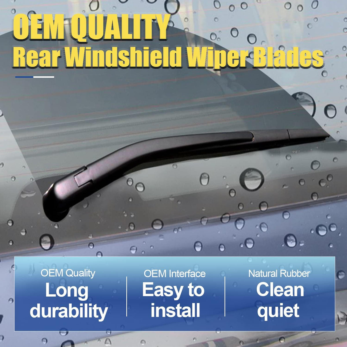 3 Wipers Factory Replacement For Toyota Corolla 2019 2020 2021 2022 Original Equipment Replacement Windshield Wiper Blades Set - 28"+12"+12" (Set of 3) U/J HOOK