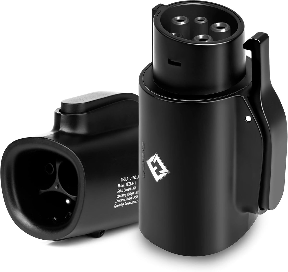 Tesla to J1772 Adapter, for All J1772 EV, 80A 250V Max, Portable and Outdoor EV Adapter, for Tesla High Powered Connectors, Destination Charger, Mobile Charger, Wall Charger, (Black)