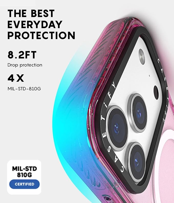 CASETiFY Impact iPhone Air Case [Slim/Compatible with Magsafe / 8.2 ft. 4X Military Grade Drop Protection] - Sea Shells - Clear Black