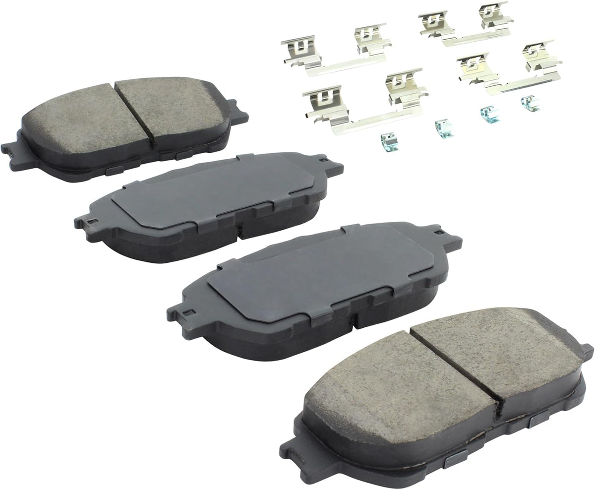 Premium Ceramic Front Brake Pads (1001-0906AC) Compatible with Toyota Avalon 2005-2007, Toyota Camry 2005-2006, Toyota Sienna 2004-2010, Toyota Solara 2004-2008
