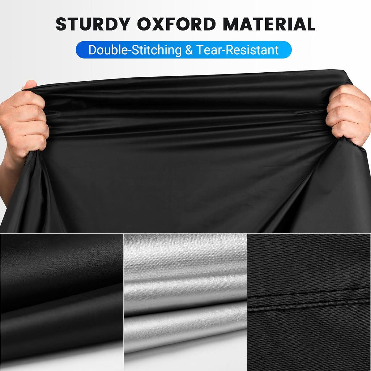 Favoto Motorcycle Cover 104 inches Length All Season Universal Weather Waterproof Rain Sun Outdoor Protection Night Reflector with Lock-Holes & Storage Bag Motorbike Vehicle Cover, Blue