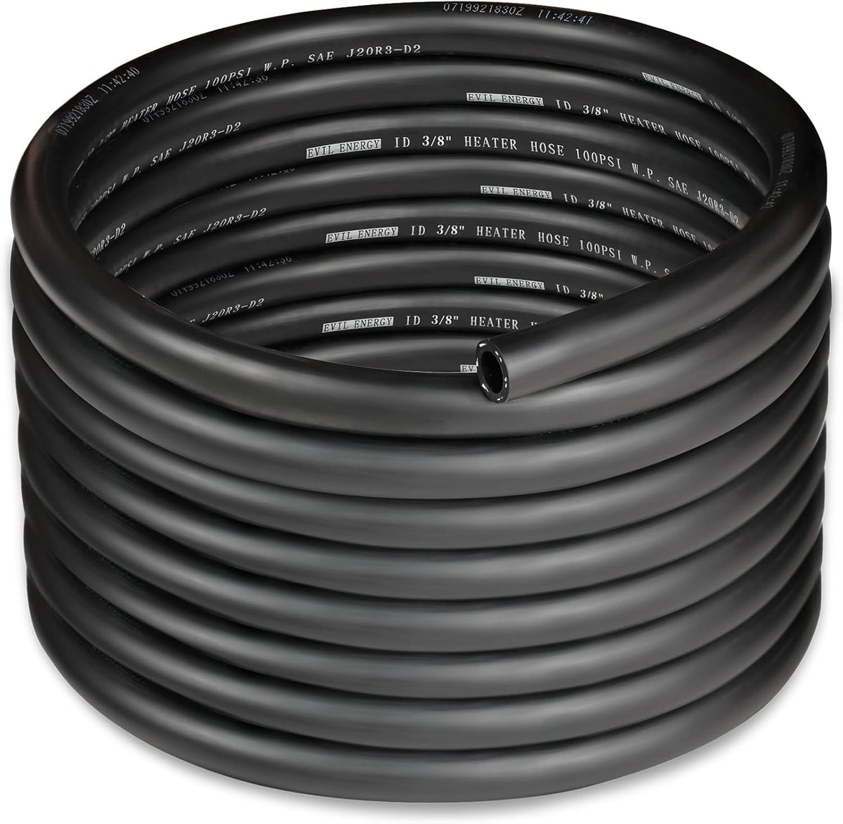 EVIL ENERGY 3/8" Heater Hose Coolant Radiator Straight 100PSI SAE 20R3 20FT Black