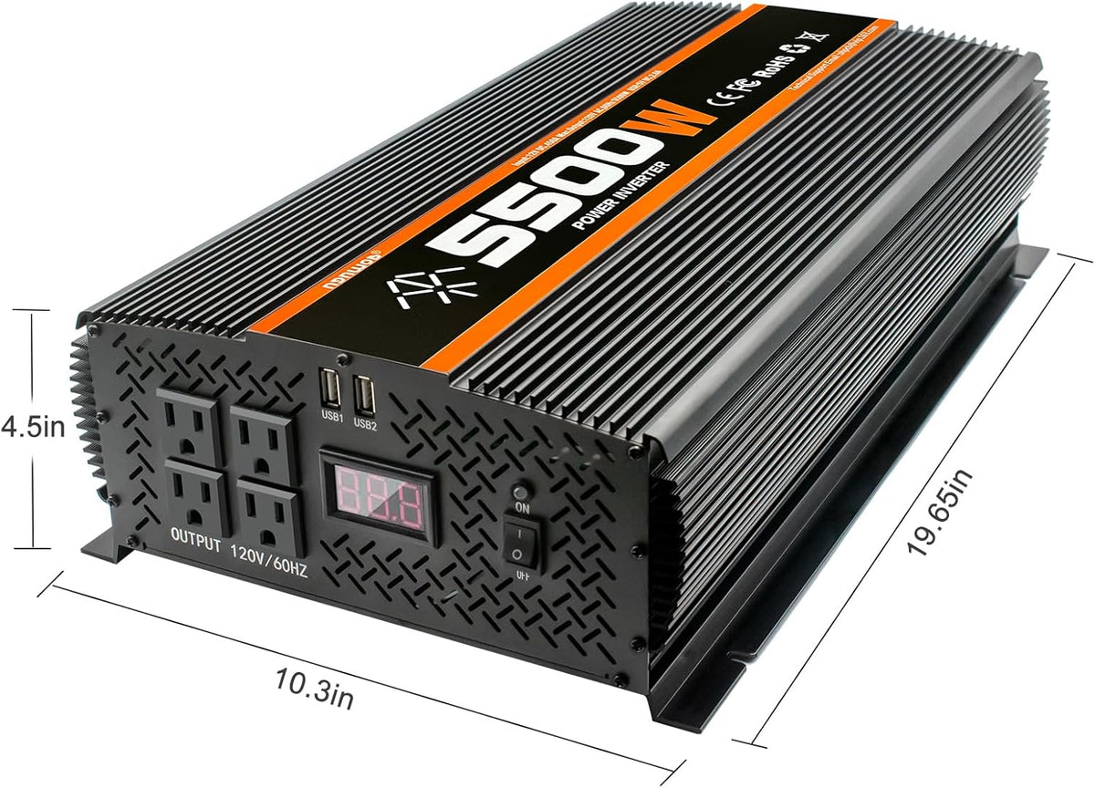 5500 Watt Inverter 5500W Inverter 12V to 110V/120V Power Inverter Truck RV Solar Power Inverter 5000 watt Inverter 12V to 110V Converter with LCD Display