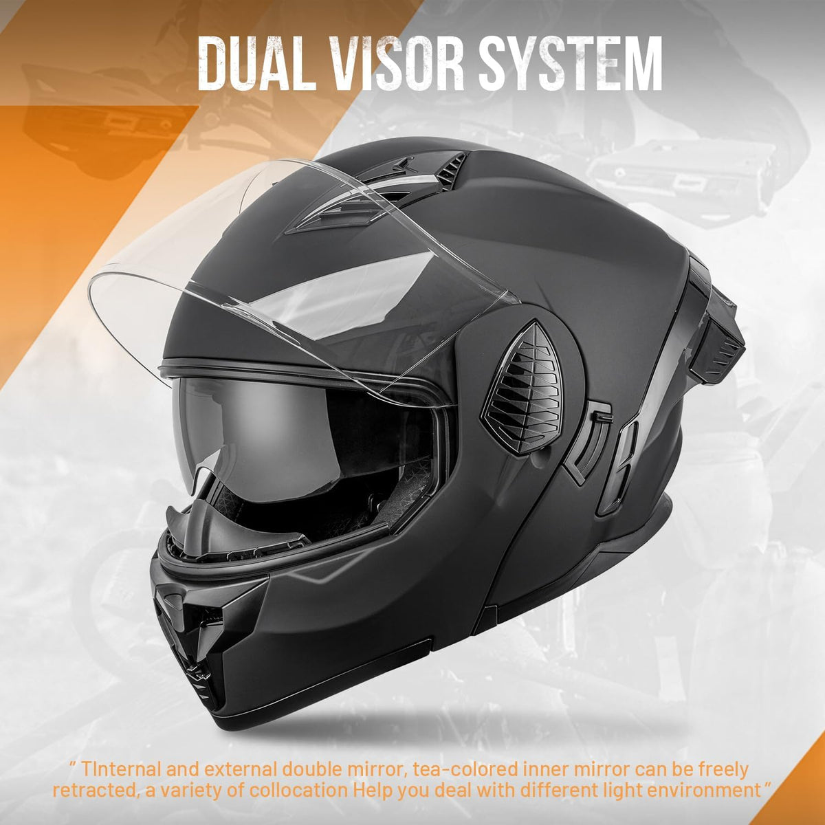 Modular Motorcycle Helmets Full Face Flip up Street Bike Motorcycle Helmet for Unisex Adult Model-167
