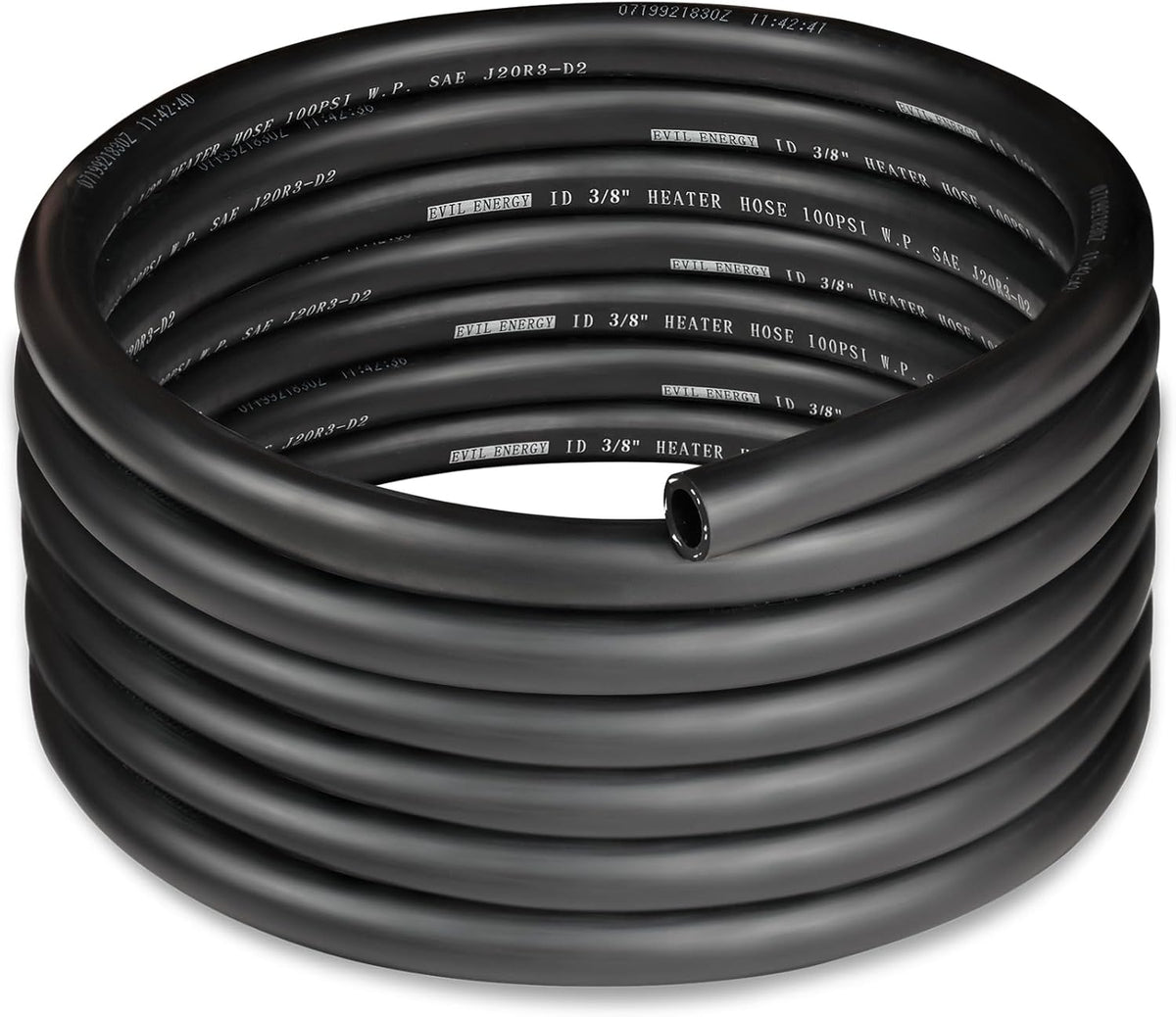 EVIL ENERGY 3/8" Heater Hose Coolant Radiator Straight 100PSI SAE 20R3 15FT Black
