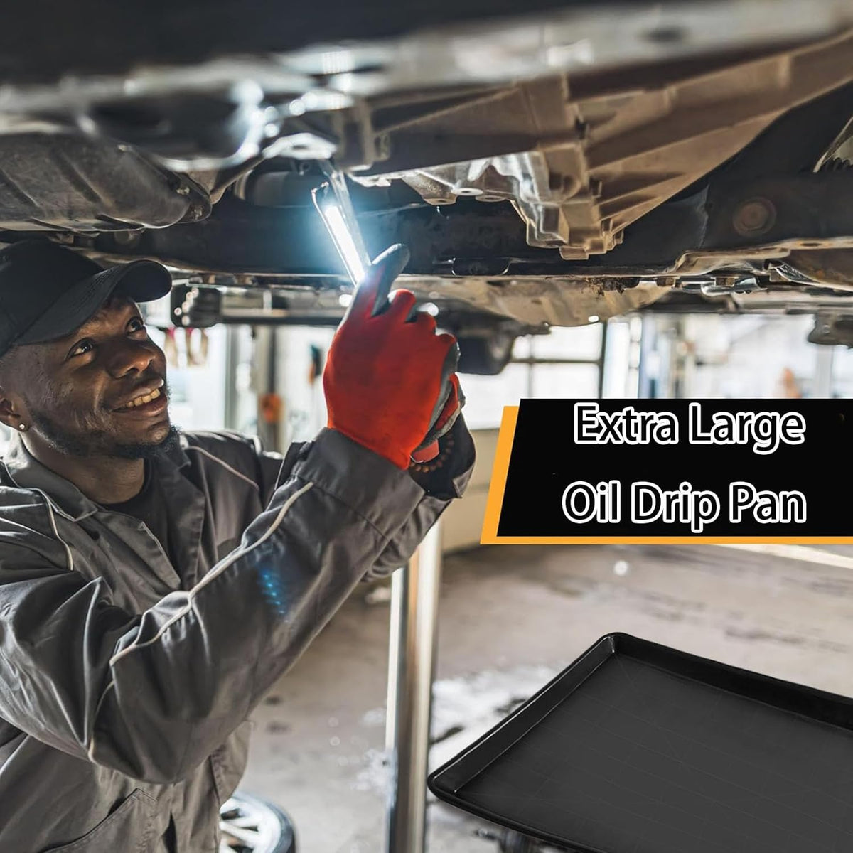 3Pcs Auto Oil Drip Pan Extra Large Oil Drip Pan for Under Car to Keep Garage Floor Show Room Driveway Safe and Clean(35.4 x 24 x 1.6 inch) (3PCS)