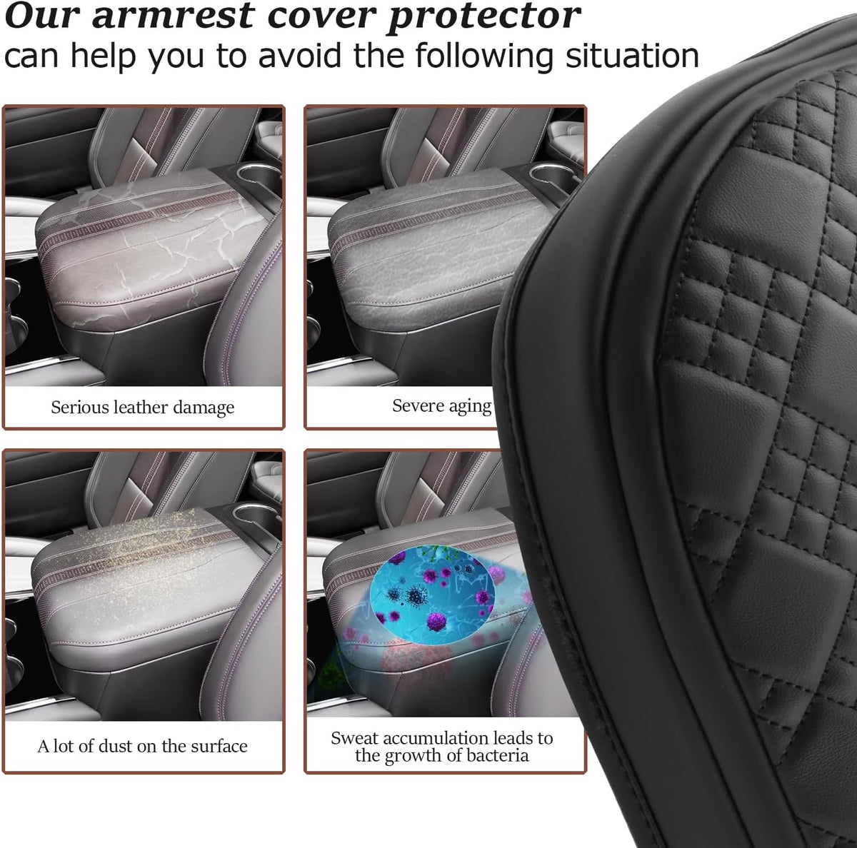 SKTU 2025 Chevy Tahoe Center Console Cover for 2025+ Chevrolet Tahoe/Suburban Armrest Cover 2025 Chevy Tahoe/Chevy Suburban Seat Box Cover 2025 Chevy Tahoe Accessories Center Console Cushion