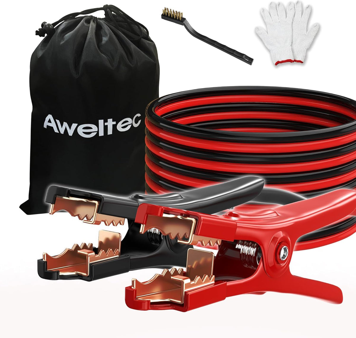 UL-Listed Jumper Cables - 4 Gauge 20 Feet Battery Cables for car, Heavy Duty Booster Cables (4AWG x 20Ft) with Carry Bag
