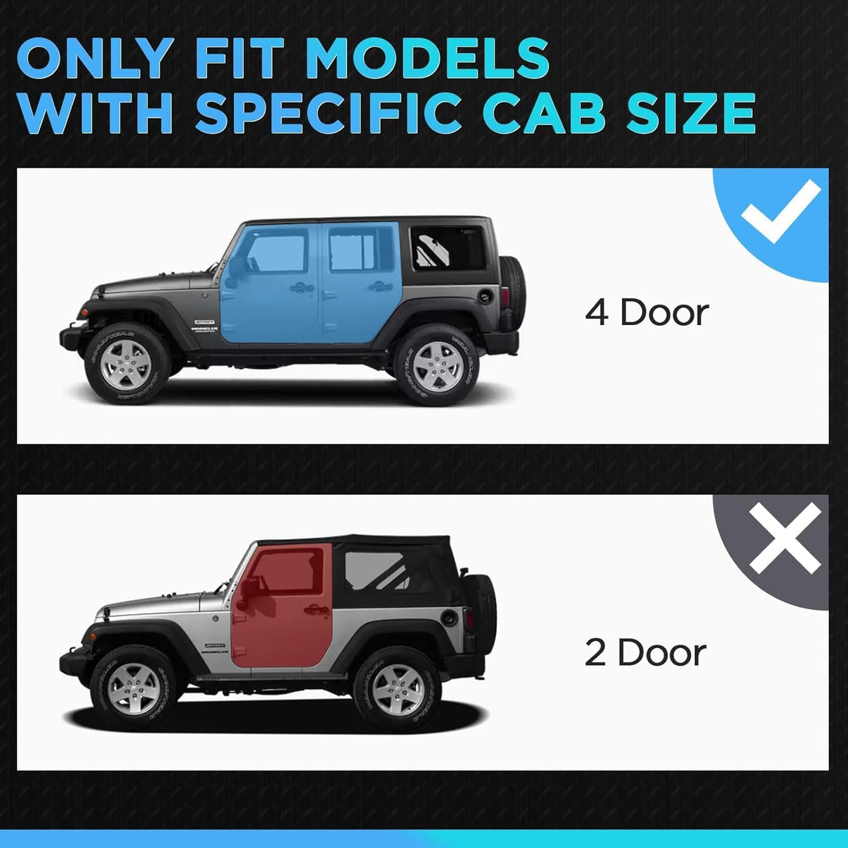 Running Boards Compatible with 2018-2025 Jeep Wrangler JL 4 Doors, Carbon Steel Coated Black Side Steps Nerf Bars