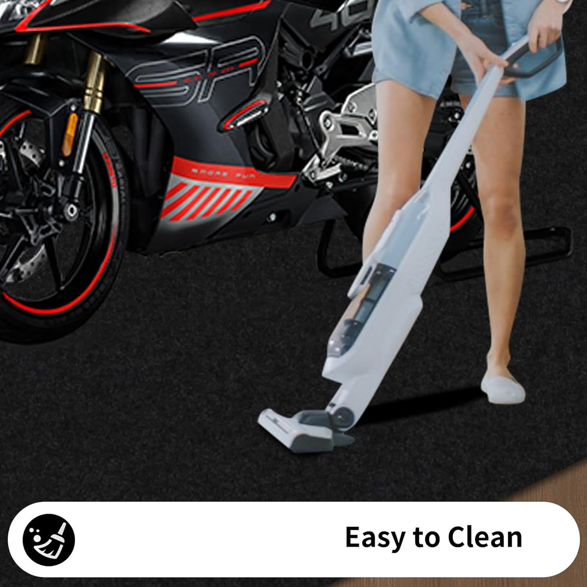AAIN Oil Spill Mat (36" x 59"), Garage Floor Mat, Absorbent Oil Pad, Premium Maintenance Mat, Waterproof, Protect Garage Surface from Spill & Stain, Reusable, Washable, Durable, Black