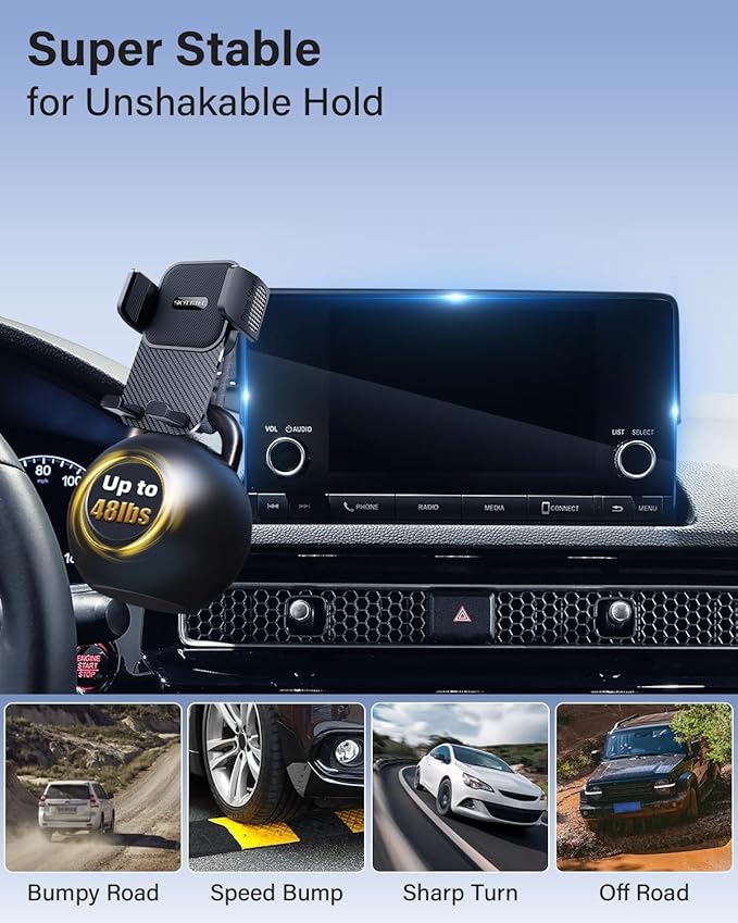 SKYLOTEC Phone Mount for Kia Seltos 2024 2025 2026 Accessories, Automobile Cradles Car Phone Holder, Cell Phone Base Not Block Air Vent