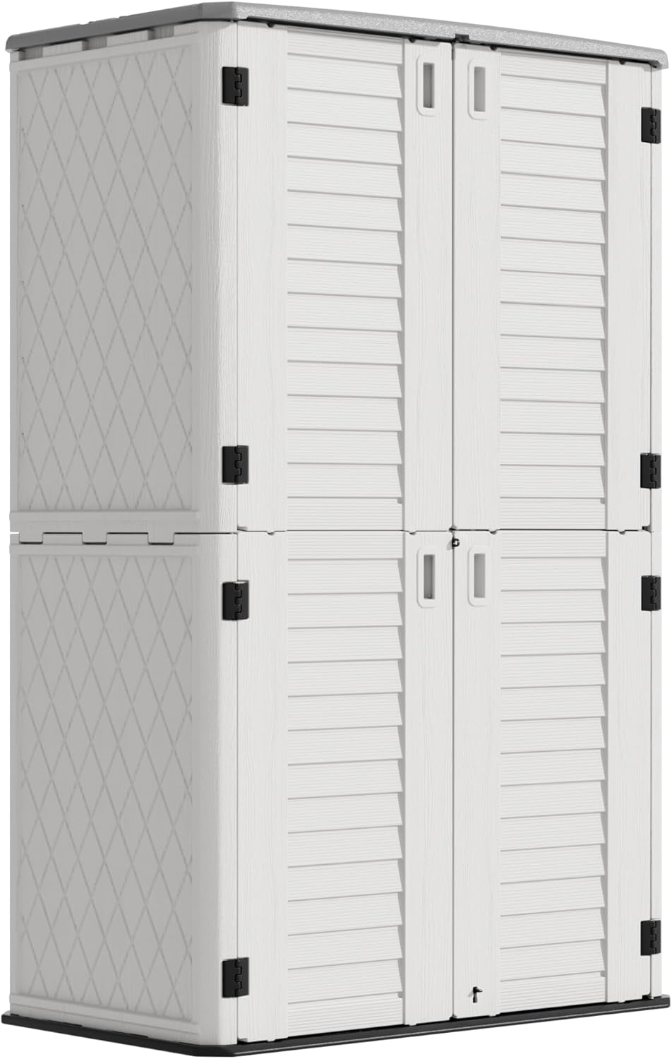 Outdoor Storage Cabinet Waterproof,Resin Vertical Storage Shed Lockable, 66 Cubic Feet Outdoor Storage Box for Garden/Backyard/Home/Pool