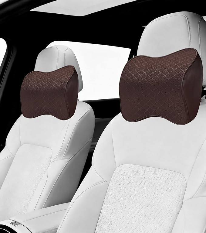 2Pcs Premium Car Neck Pillow – Car Headrest Pillow for Neck PainRelief with Premium Memory Foam,600D Oxford Fabric & 100D High Elastic Memory Foam – UltimateComfort Neck Pillow for Car, Driving
