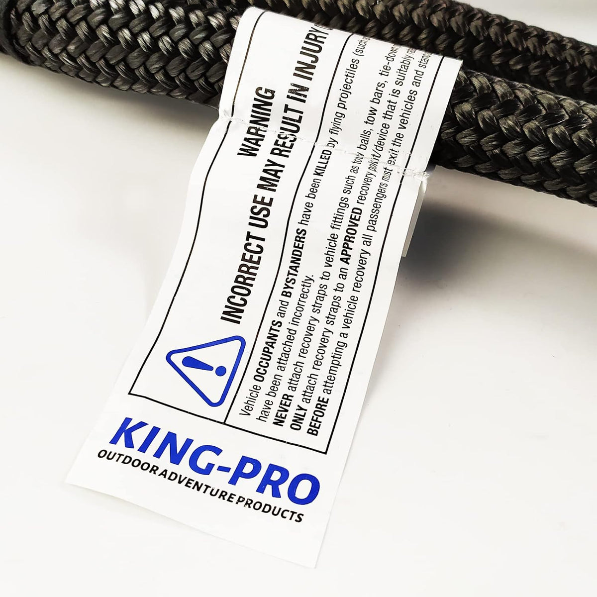 KING-PRO Kinetic Recovery Rope 7/8“x30' Towing Rope 30,000lbs Breaking Strength 100% Nylon Made Heavy Duty Offroad Snatch Strap 30% Elasticity for Full-Size Truck Large SUVs Offroad Vehicels (Red)