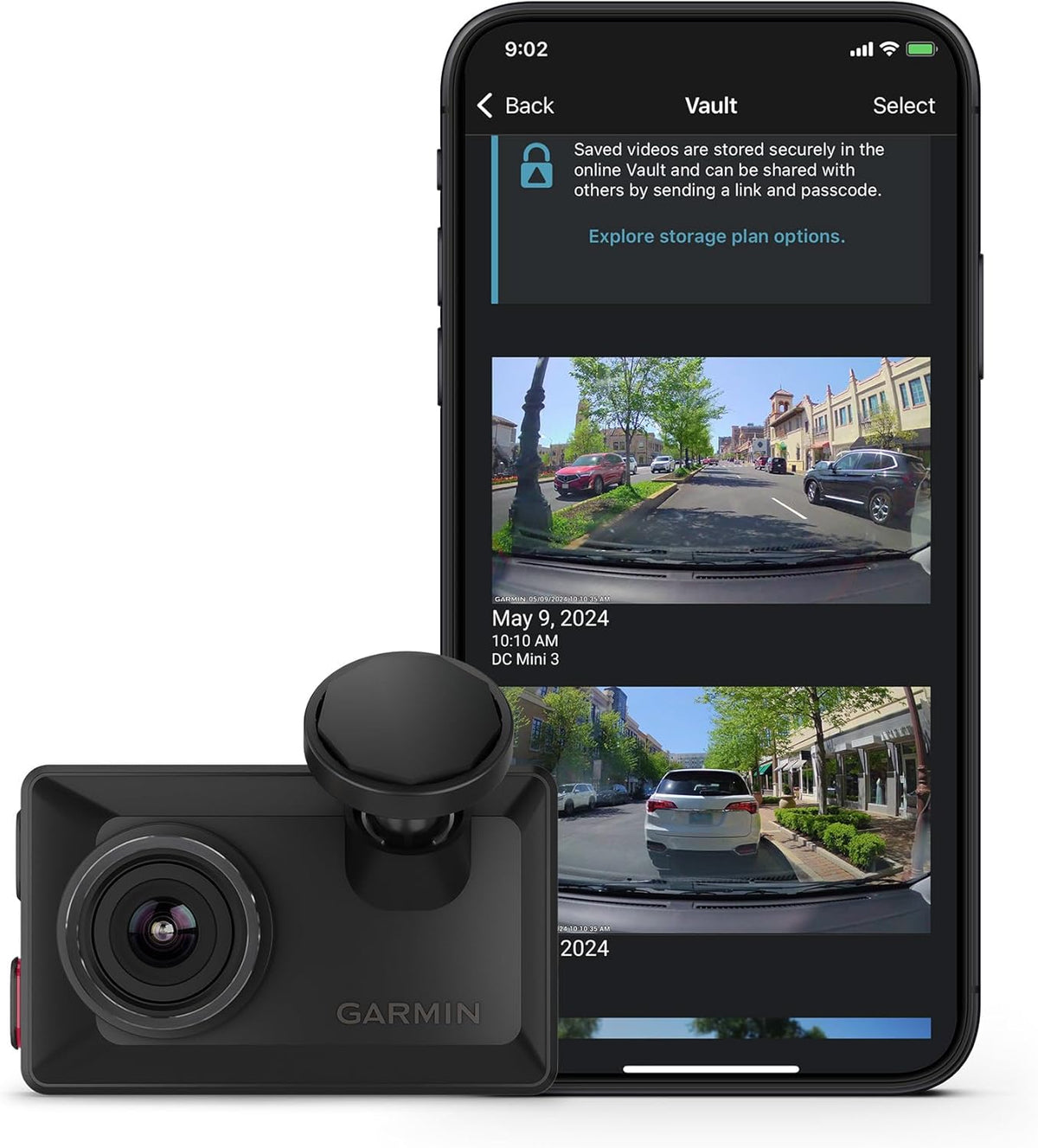 Garmin Dash Cam™ X310, Compact 4k Ultra HD Touchscreen Dash Cam with a 140-degree Field of View, Built in Clarity™ Polarizer, Voice Controlled, GPS, 2.4” Display, Automatic Recording