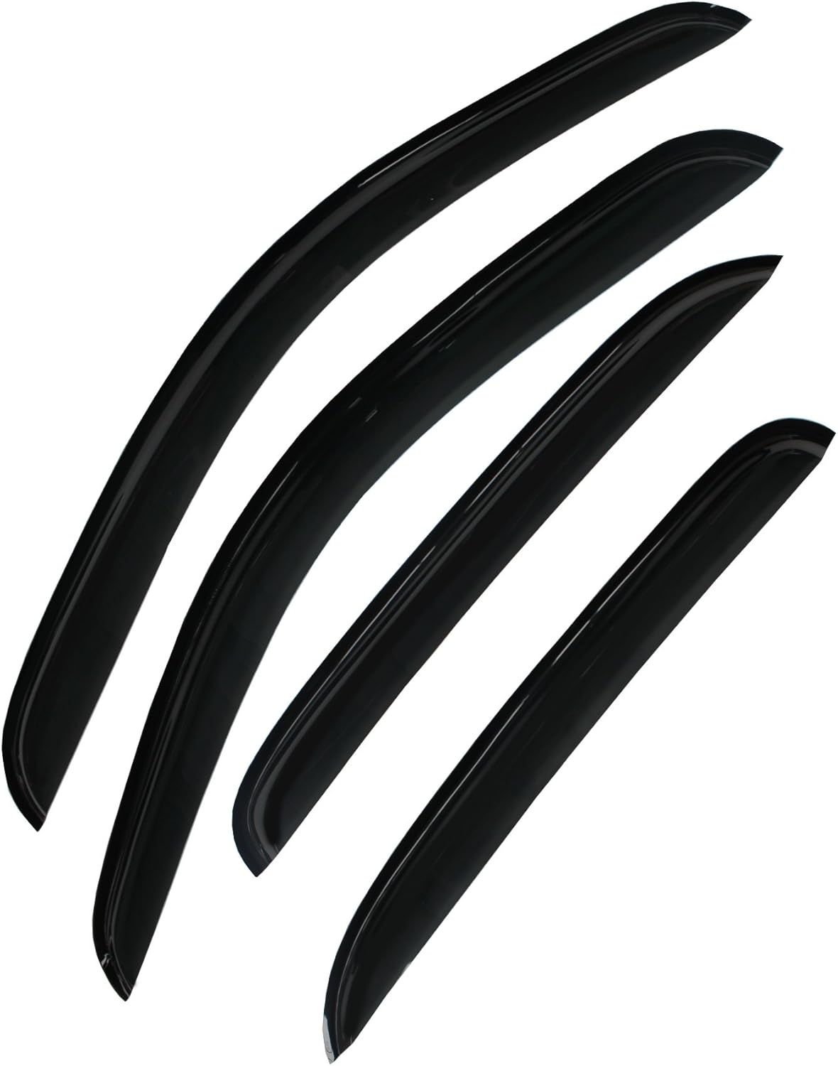 Sun/Rain Guards Window Visors Wind Deflector Compatible with Avalanche/Suburban/Yukon/Silverado/Sierra Crew Cab 4pcs
